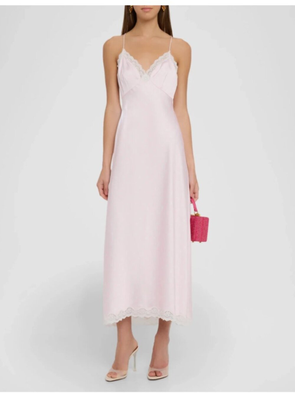 LoveShackFancy Manuela Satin Polka Dot Maxi Dress - Picture 2 of 15